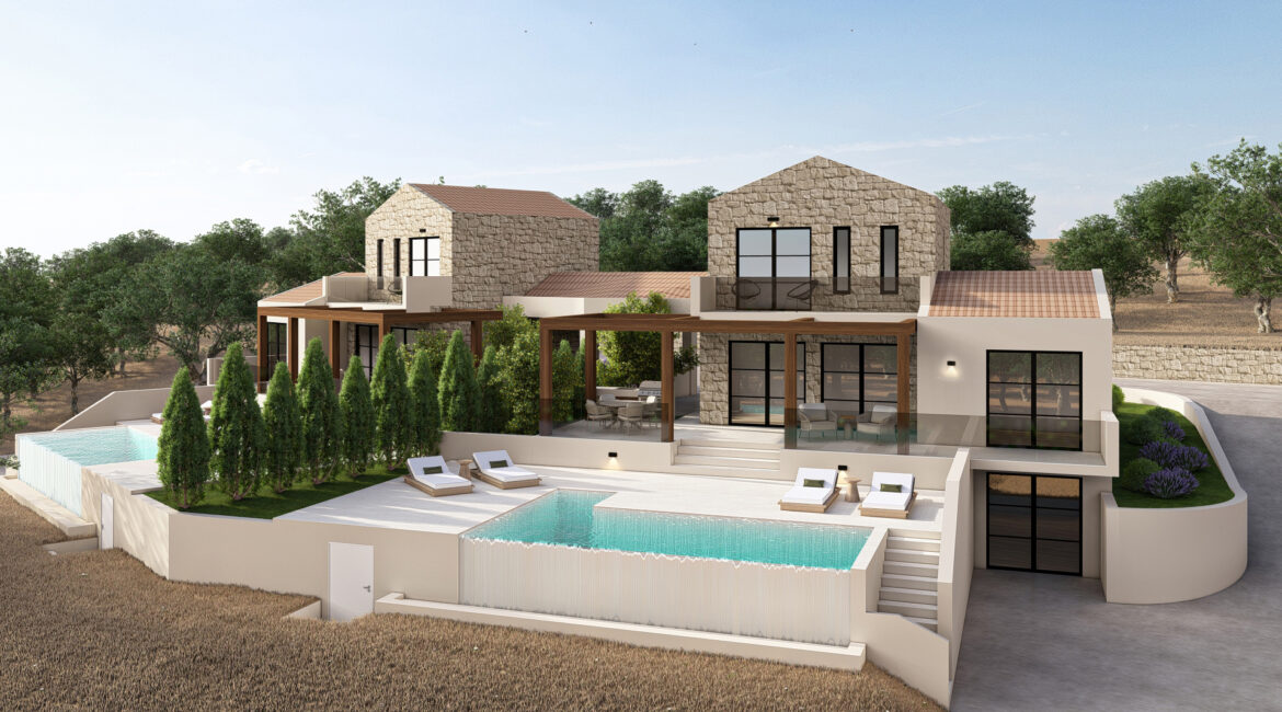 Seaside Hilltop Villa Complex-Lourdata, Kefalonia
